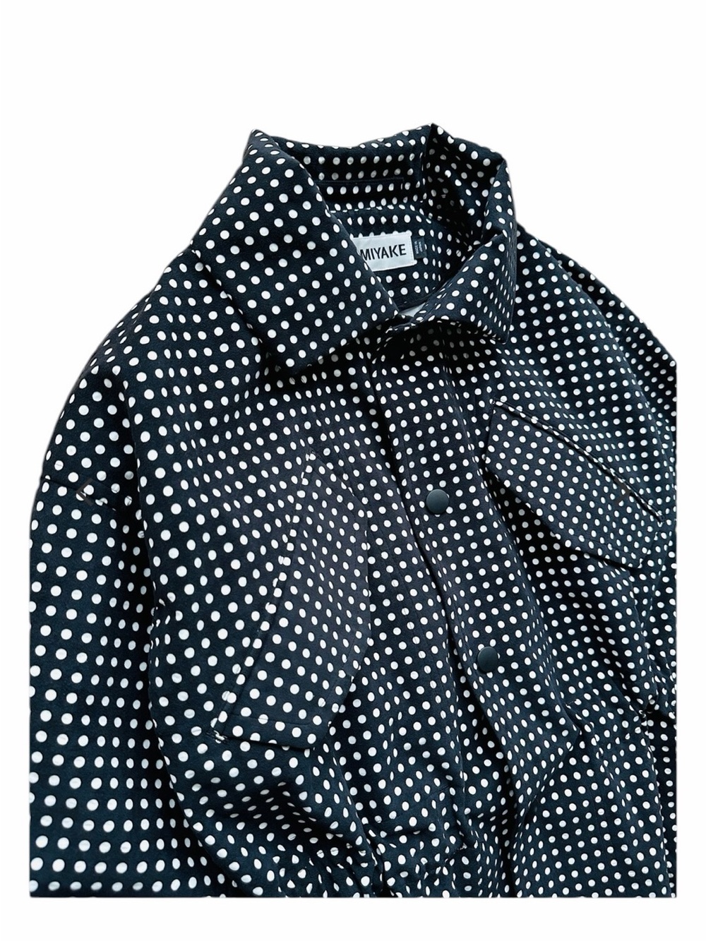 Issey Miyake Black Perforated Generic Polka Dots textured Designer - Picture 8 of 16